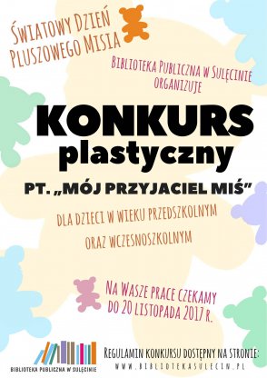 Konkurs plastyczny "Mój przyjaciel miś"