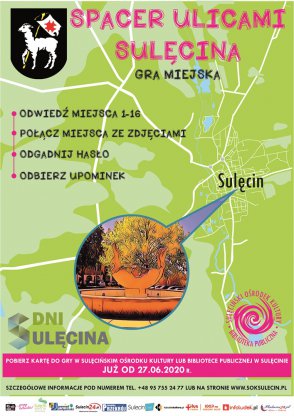 ☀ Projekt Lato ☀ GRA MIEJSKA „Spacer ulicami Sulęcina” ☀