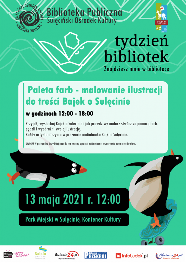 Tydzień Bibliotek 2021 - Paleta farb – malowanie ilustracji do treści Bajek o Sulęcinie
