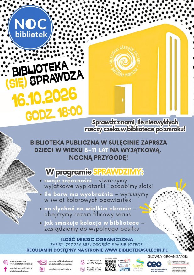 NOC BIBLIOTEK - Biblioteka (się) sprawdza!