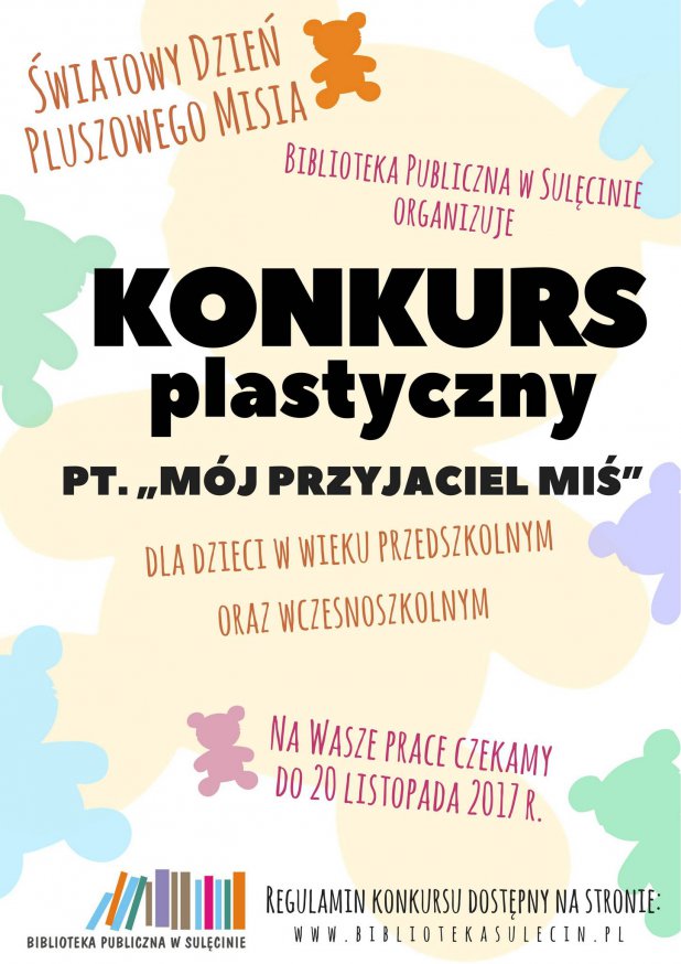 Konkurs plastyczny "Mój przyjaciel miś"