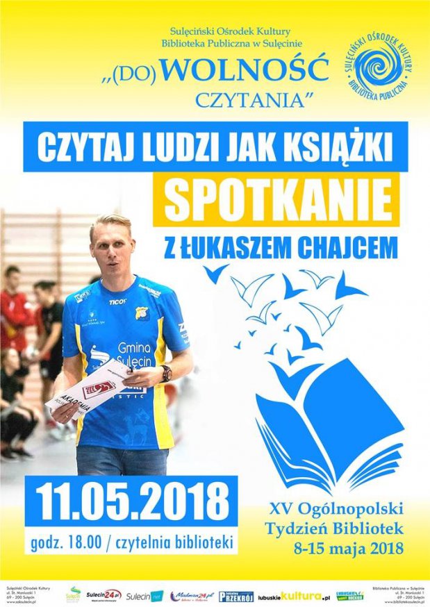 Czytaj ludzi jak książki - spotkanie z Łukaszem Chajcem