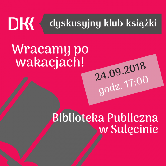 Dyskusyjny Klub Książki powraca po wakacjach!