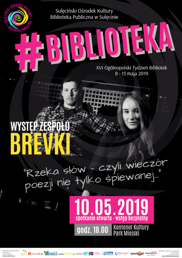 Tydzień Bibliotek 2019 - Rzeka słów - wieczór poezji / KONCERT: BREVKI
