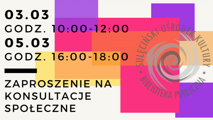 Zapraszamy na konsultacje społeczne