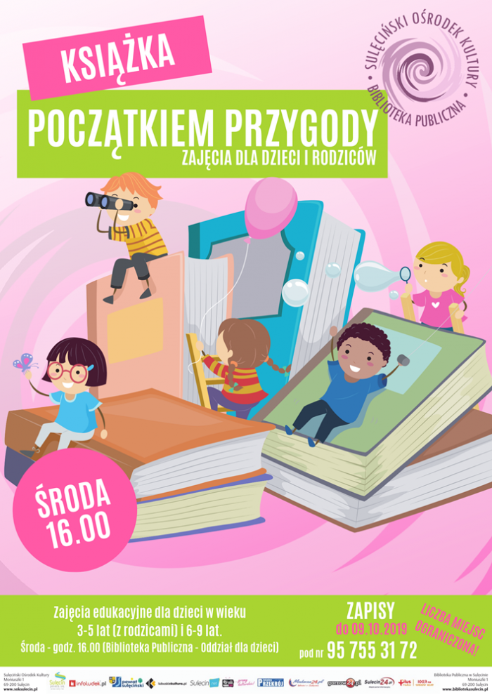 Ruszyły zapisy na zajęcia – oferta SOK i Biblioteki Publicznej w Sulęcinie na sezon artystyczny 2019/2020.