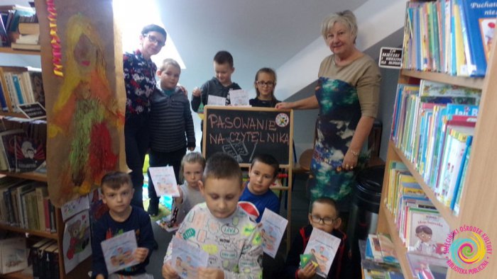 Pasowanie na czytelnika w Bibliotece w Trzemesznie Lubuskim